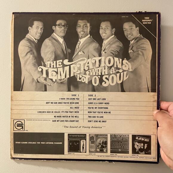 The Temptations - With Alot O Soul LP vintage vinyl record - Picture 2 of 4